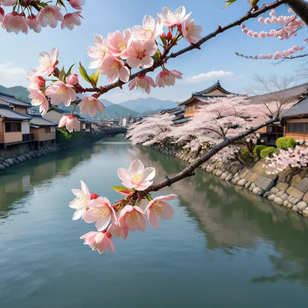 春 — 川辺の桜